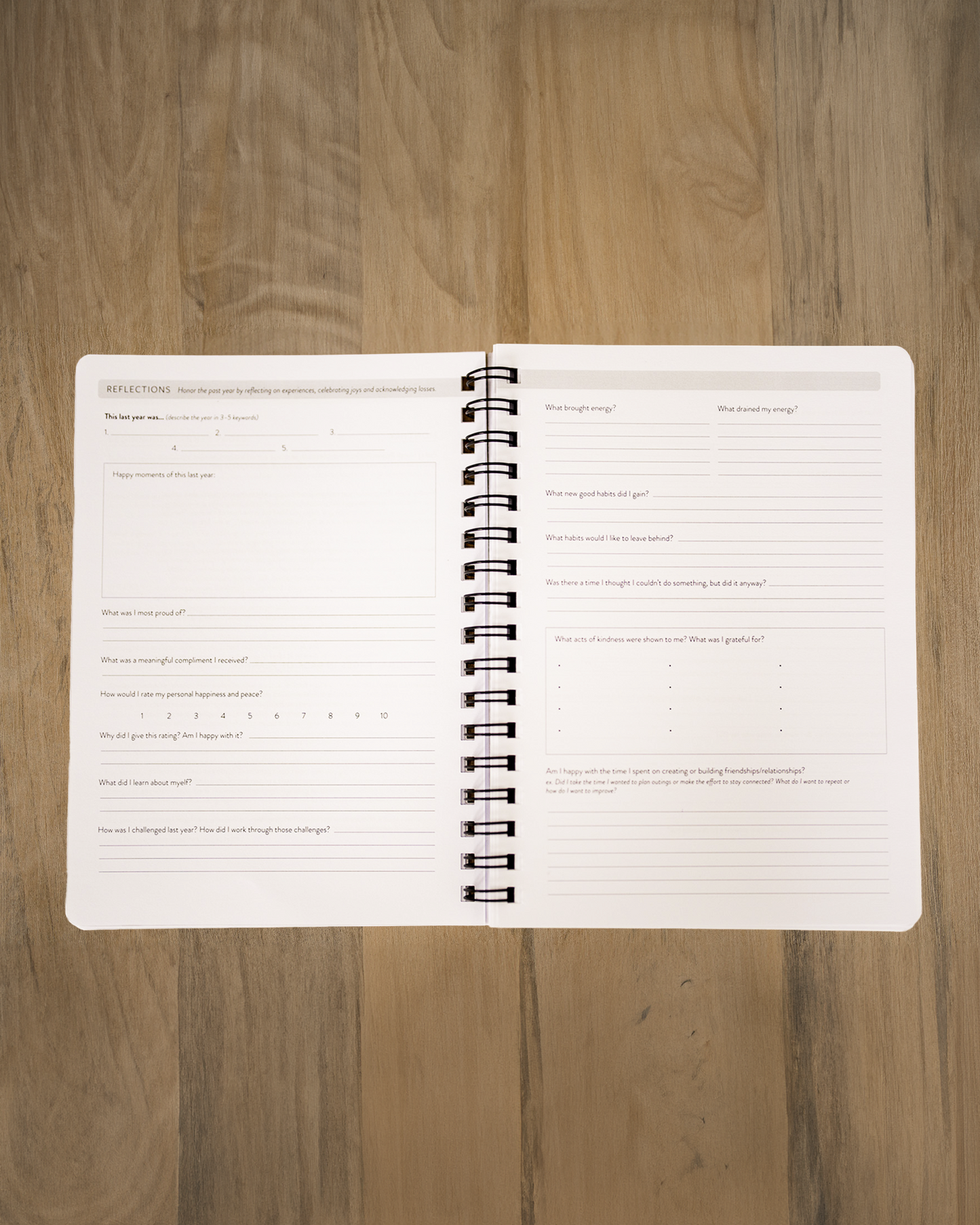 12-month Undated Planner